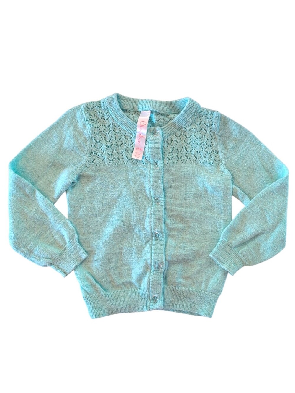🍁2/$7🍁CHEROKEE Bright Teal Button Down Sweater Cardigan